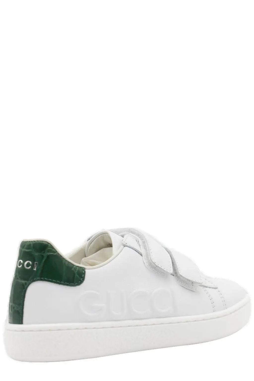 Gucci Kids Ace Round Toe Double-Strap Sneakers