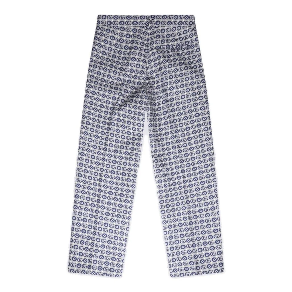 Gucci Kids All-Over Patterned Straight Leg Trousers
