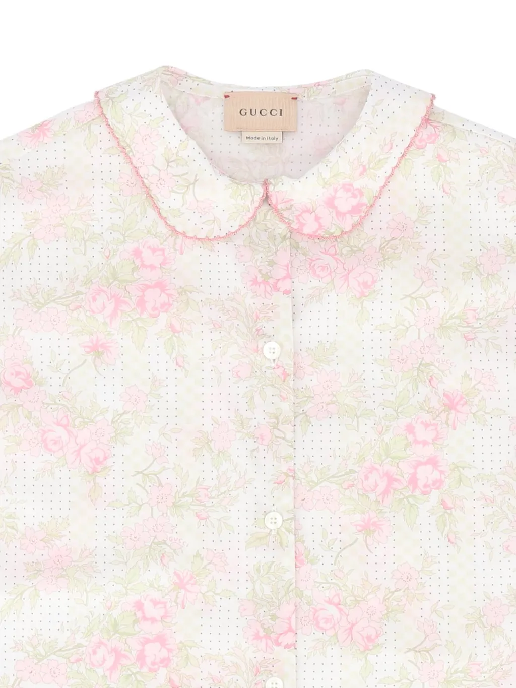 Gucci Kids Floral Printed Short-Sleeved Shirt