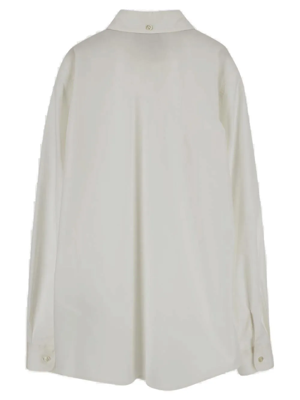 Gucci Kids Logo Embroidered Curved Hem Shirt