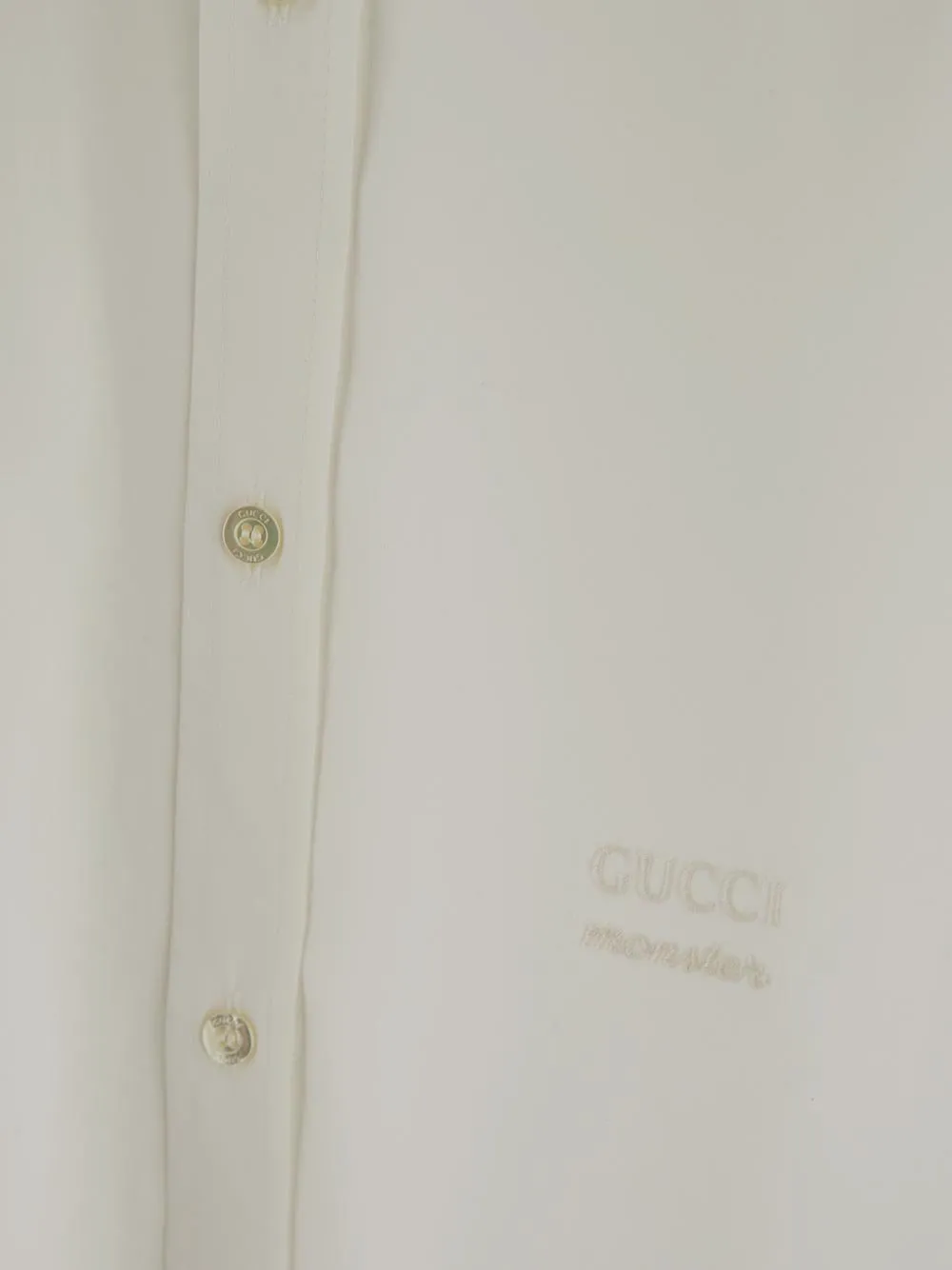 Gucci Kids Logo Embroidered Curved Hem Shirt