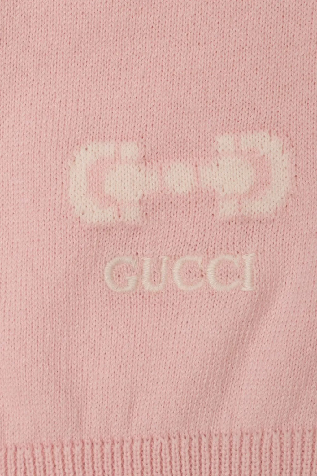 Gucci Kids Logo Intarsia Long-Sleeved Cardigan
