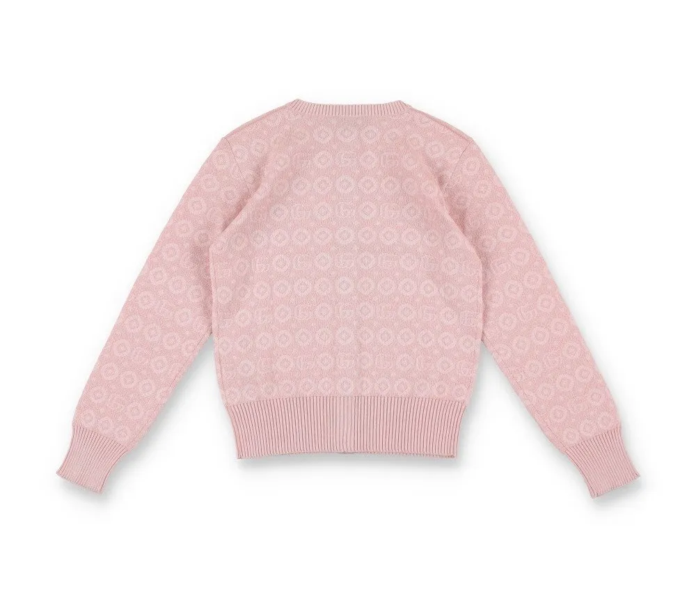 Gucci Kids Double G Crewneck Knitted Cardigan