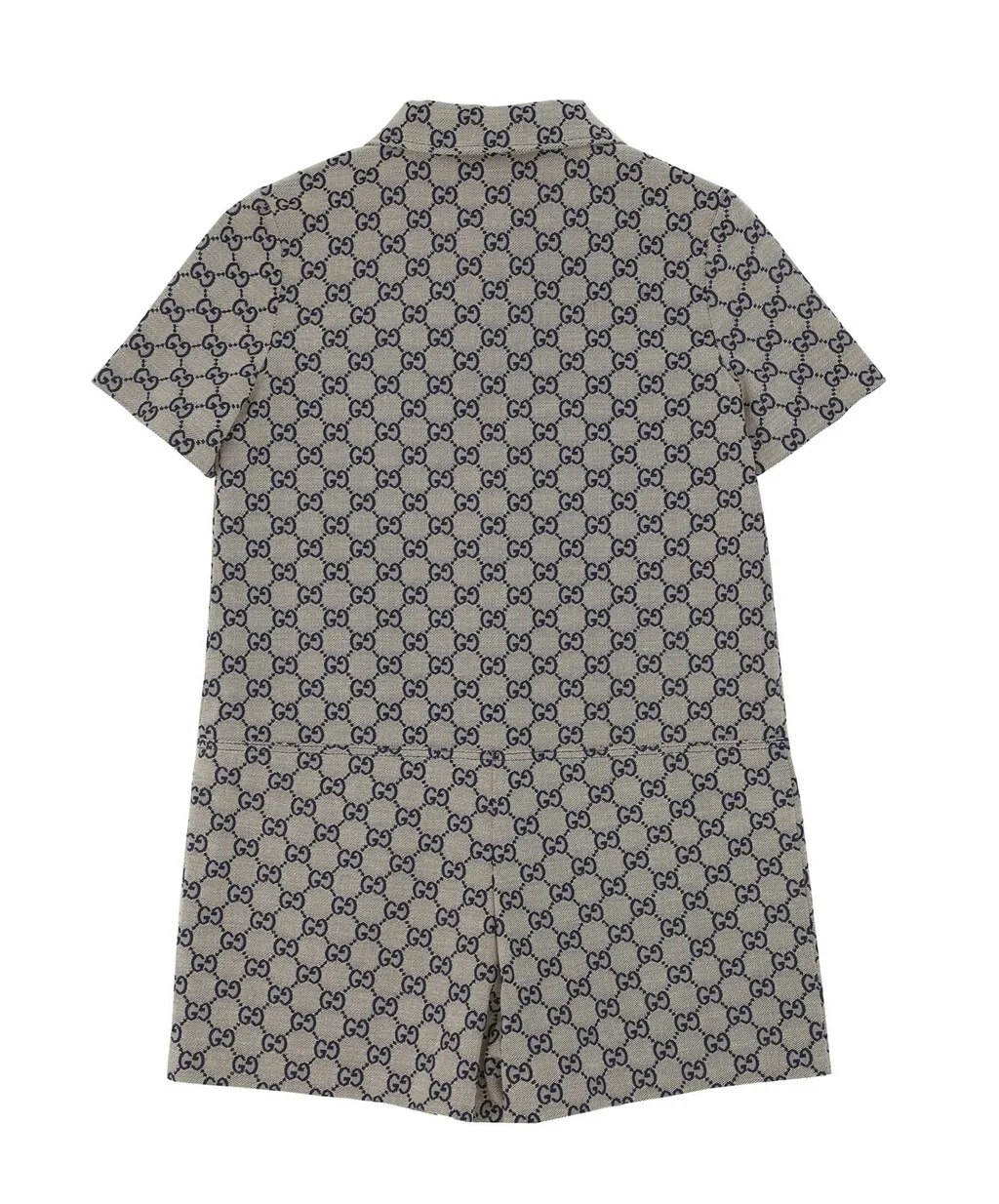 Gucci Kids Gg Straight Hem Short-Sleeved Playsuit