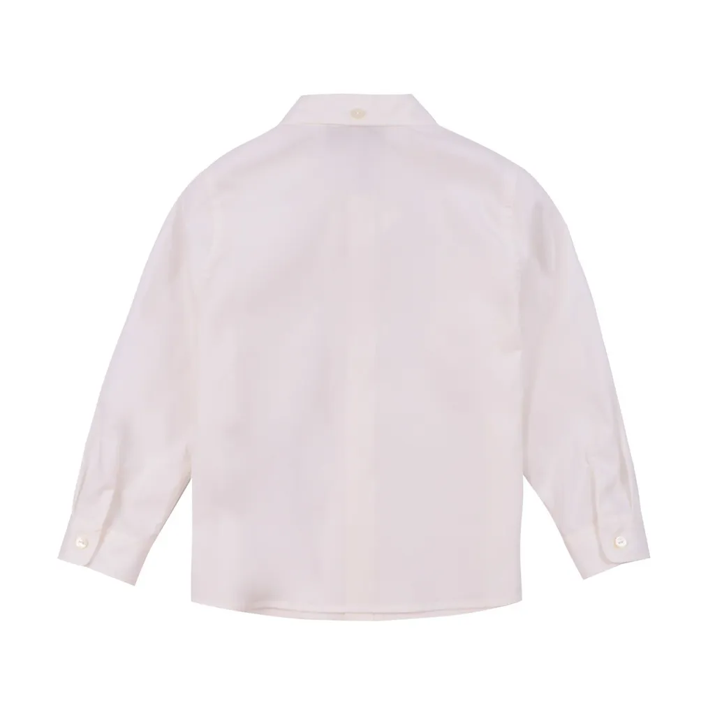 Gucci Kids Logo Embroidered Curved Hem Shirt