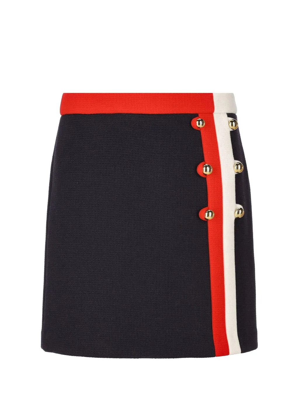 Gucci Kids Decorative-Button Knitted Skirt