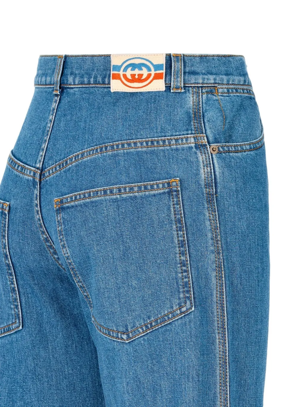 Gucci Kids Logo Patch Flared Jeans