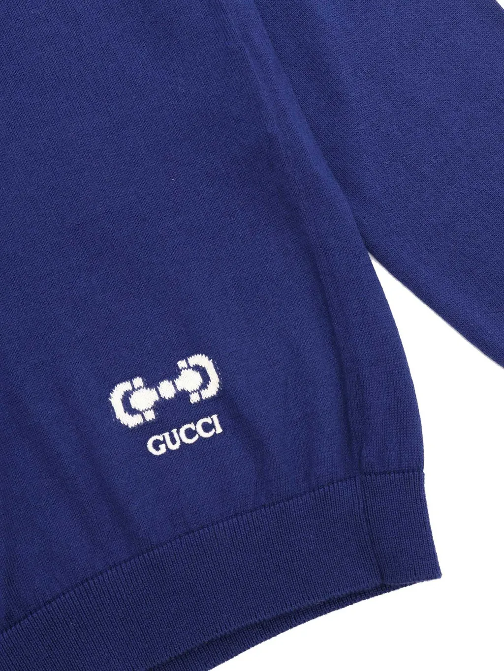 Gucci Kids Logo Intarsia Crewneck Jumper