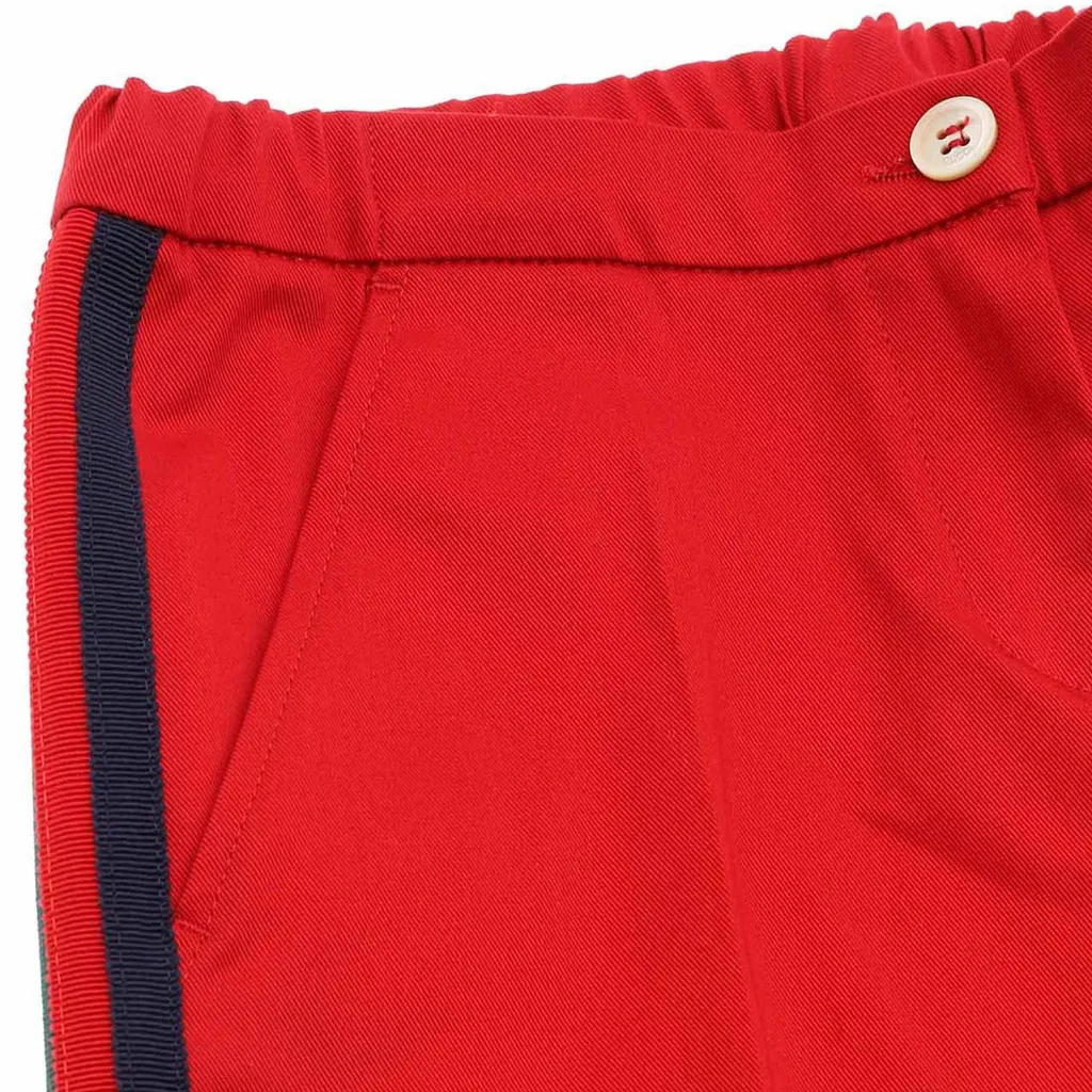 Gucci Kids Wed Ribbon Wide Leg Trousers