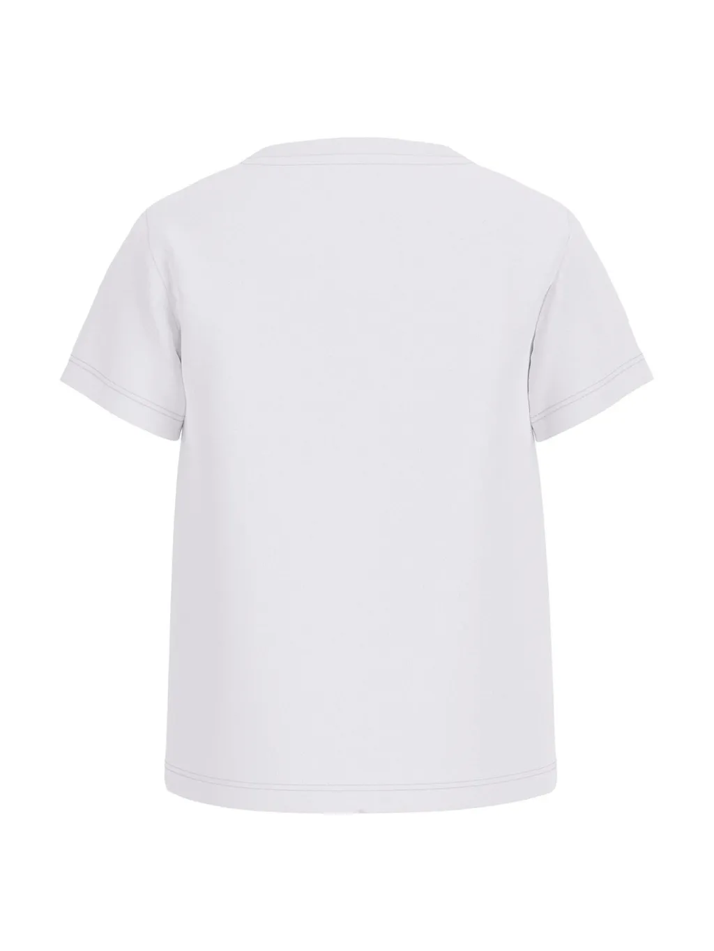 Guess Triangle Logo Printed Crewneck T-Shirt