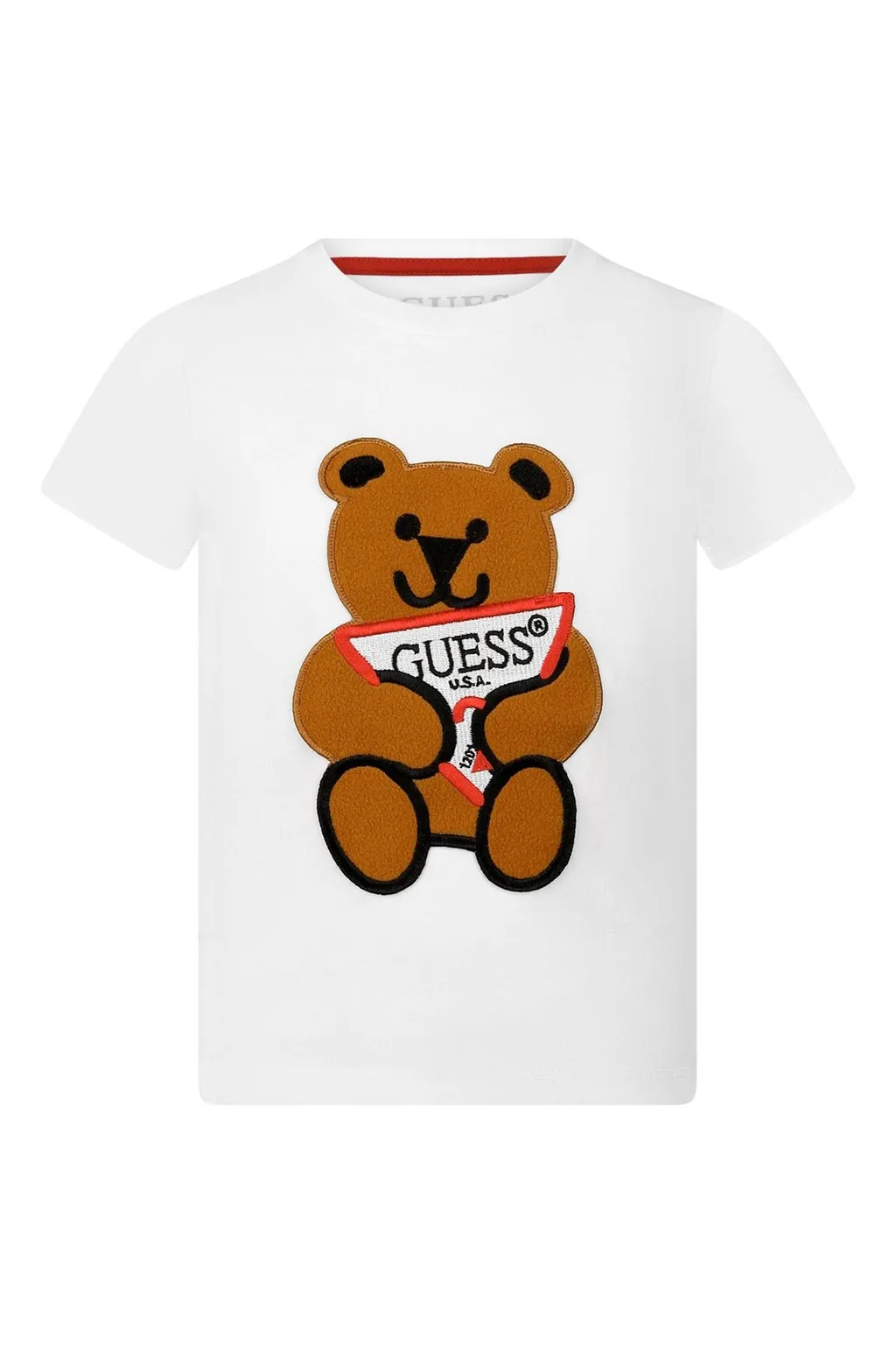 Guess Teddy Bear Embroidered Crewneck T-Shirt
