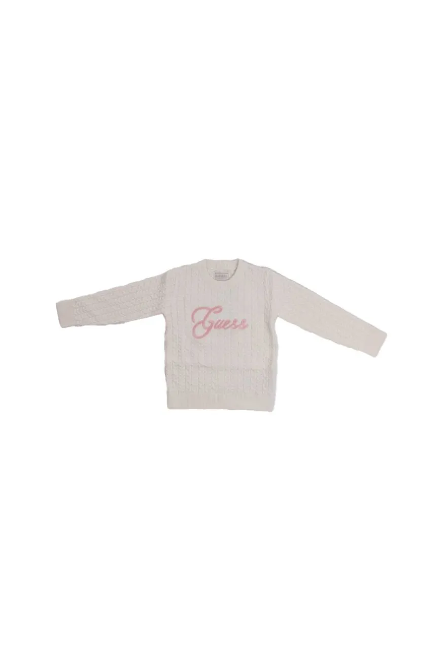 Guess Kids Logo-Embroidered Crewneck Jumper