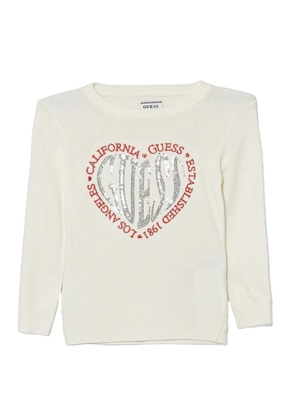 Guess Kids Sequined Heart Pullover