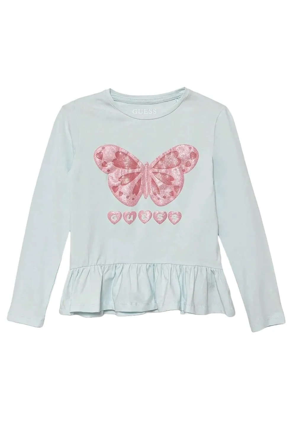 Guess Kids Printed Ruffled Hem Top