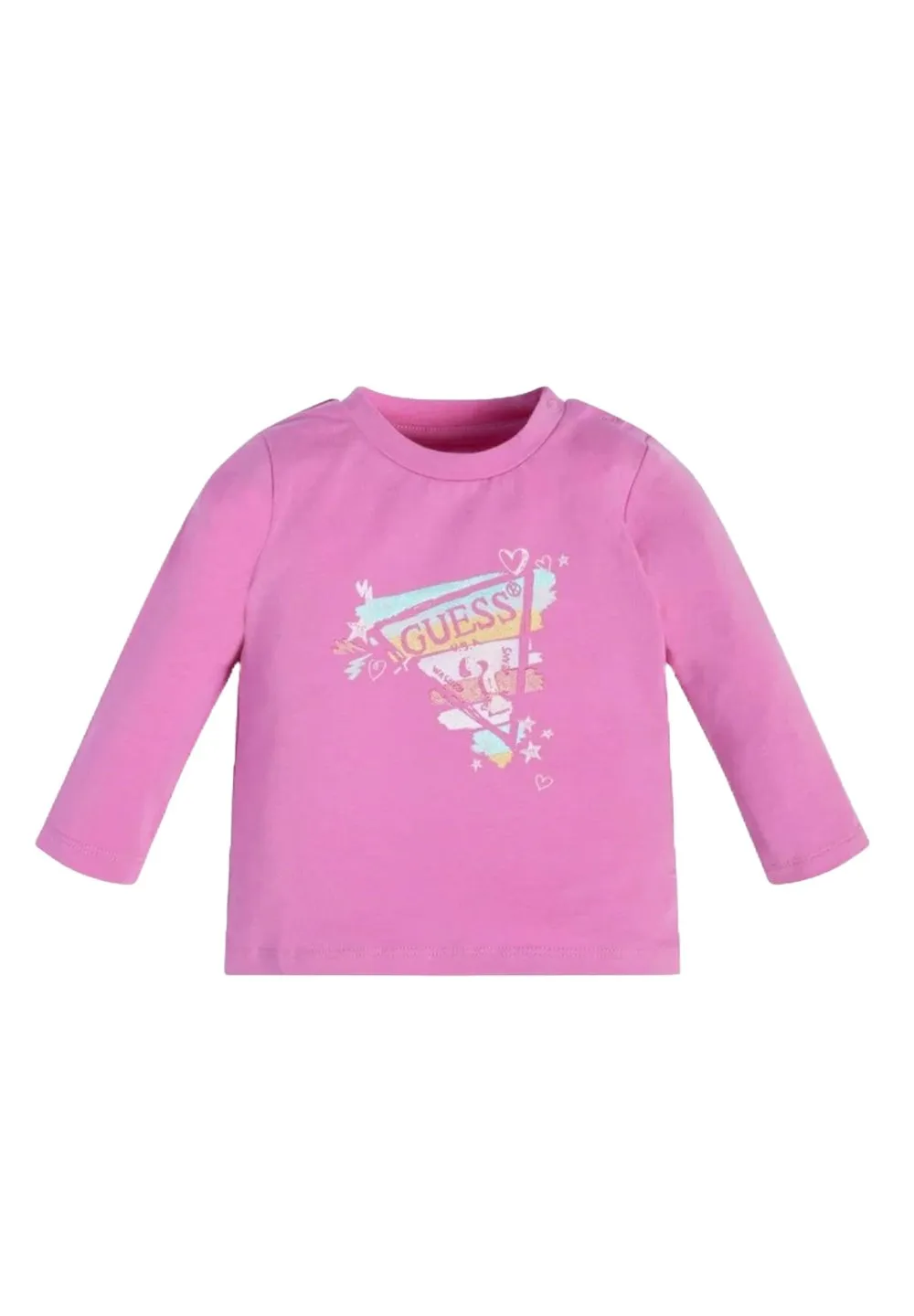 Guess Kids Long Sleeved Logo Printed T-Shirt