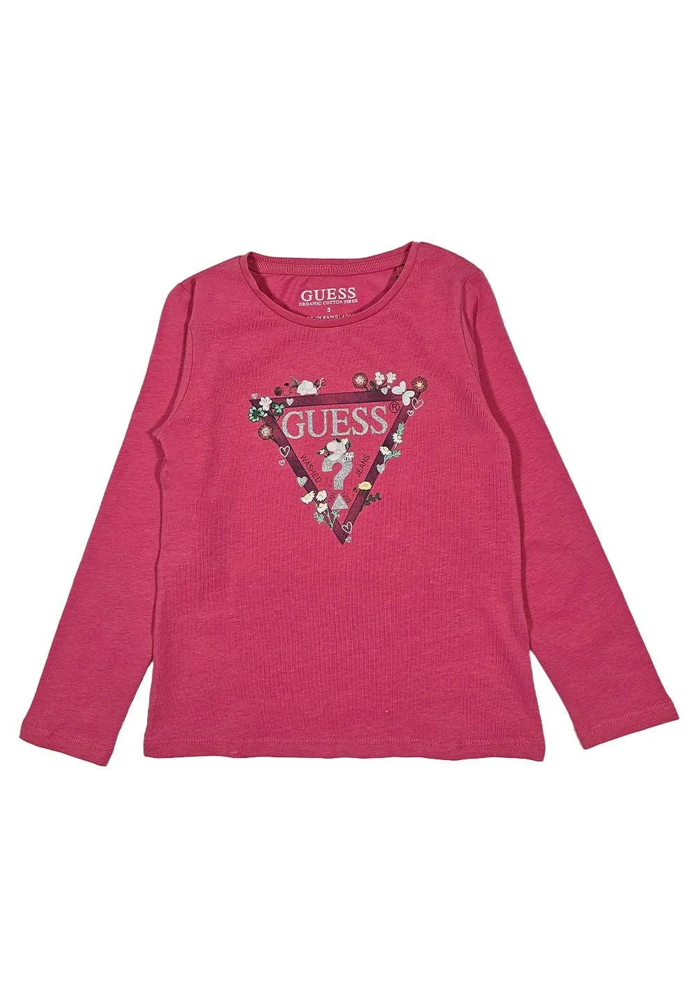 Guess Kids Logo Printed Long Sleeved T-Shirt