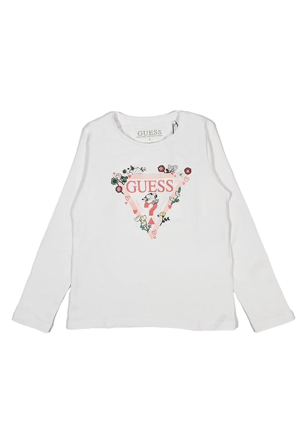 Guess Kids Logo Printed Long Sleeved T-Shirt