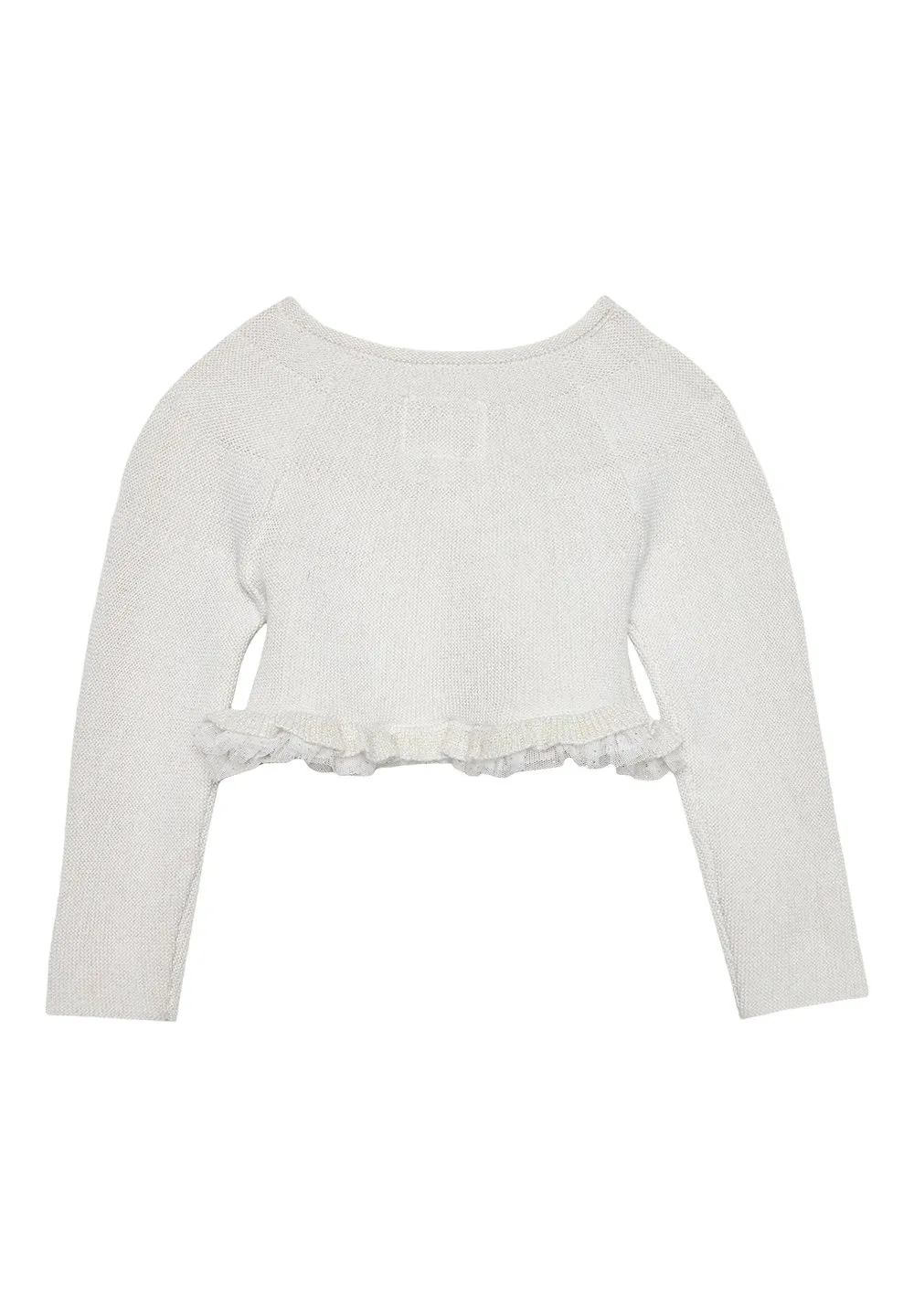 Guess Kids Ruffled Cropped Cardigan