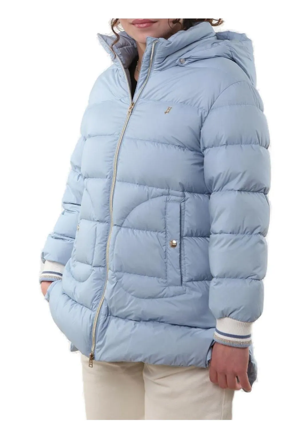 Herno Kids Logo-Embroidered Zipped Hooded Jacket