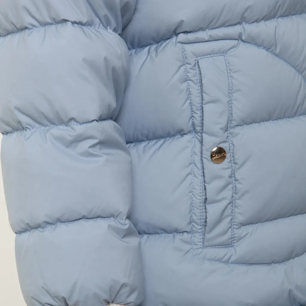 Herno Kids Logo-Embroidered Zipped Hooded Jacket