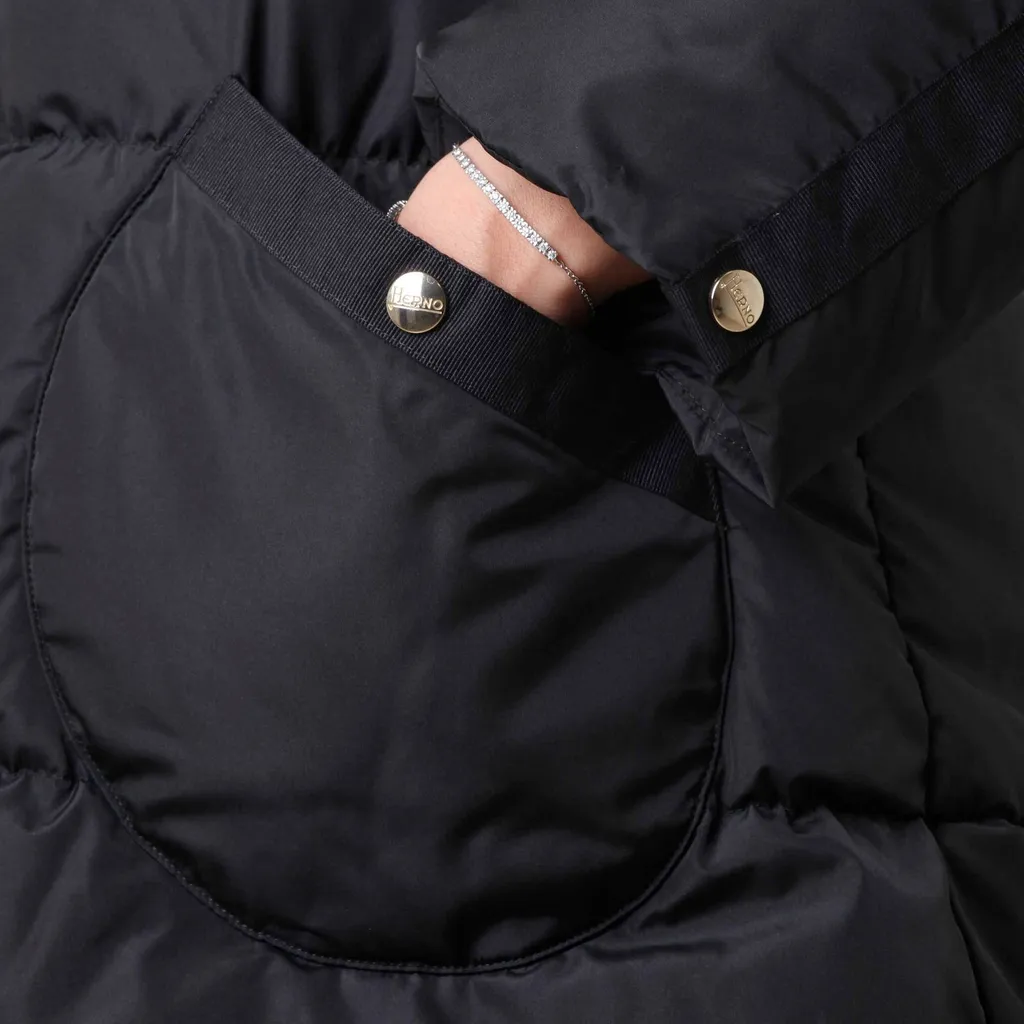 Herno Kids High-Neck Long Puffer Coat