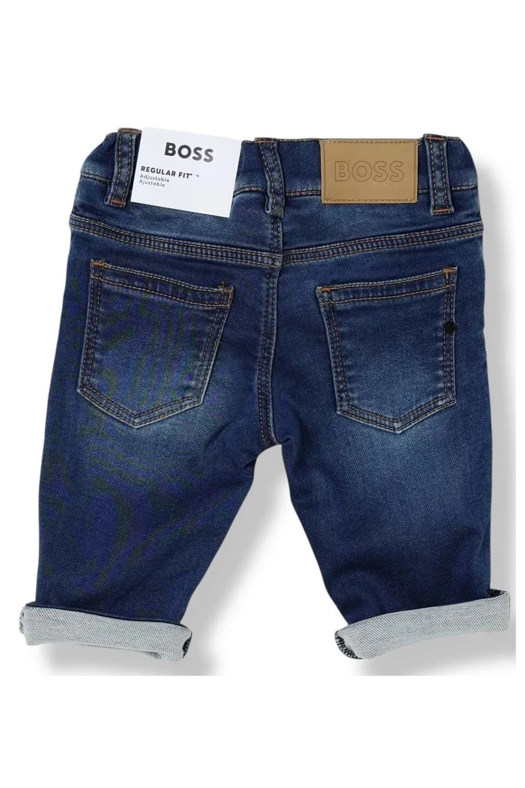 Hugo Boss Kids Logo Patch Denim Trousers
