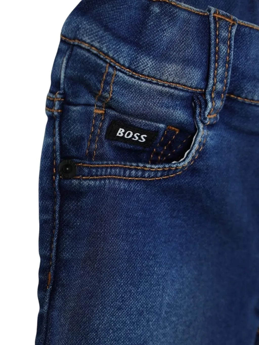 Hugo Boss Kids Logo Patch Denim Trousers