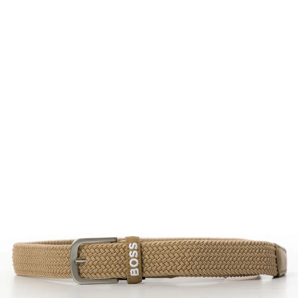 Hugo Boss Kids Logo Print Braided Belt