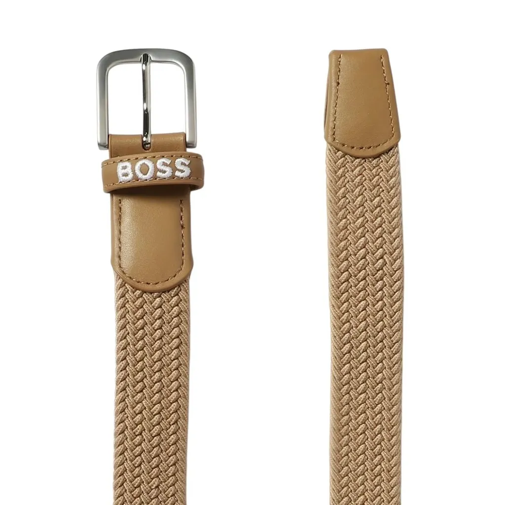 Hugo Boss Kids Logo Print Braided Belt