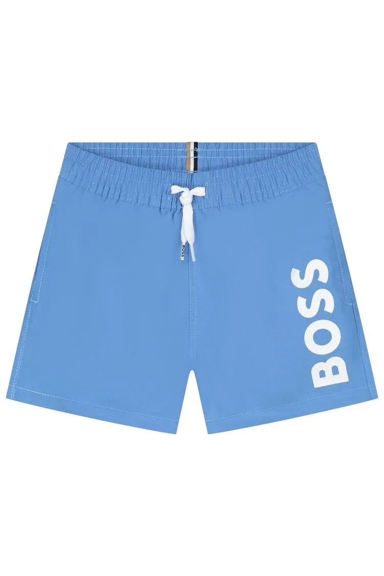 Hugo Boss Kids Logo Drawstring Swim Shorts