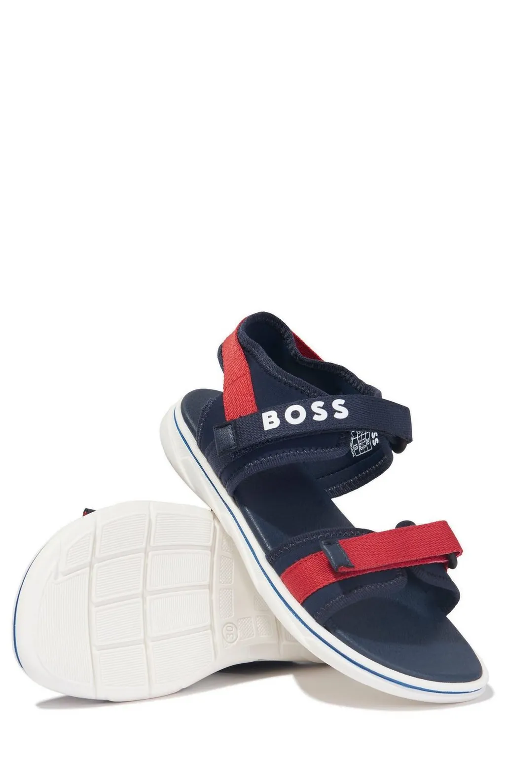 Hugo Boss Kids Logo-Detail Touch-Strap Open-Toe Sandals
