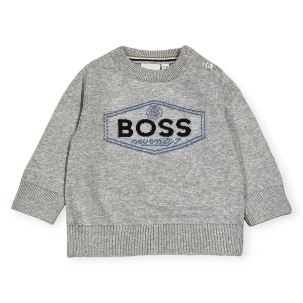 Hugo Boss Kids Logo Printed Crewneck Sweatshirt
