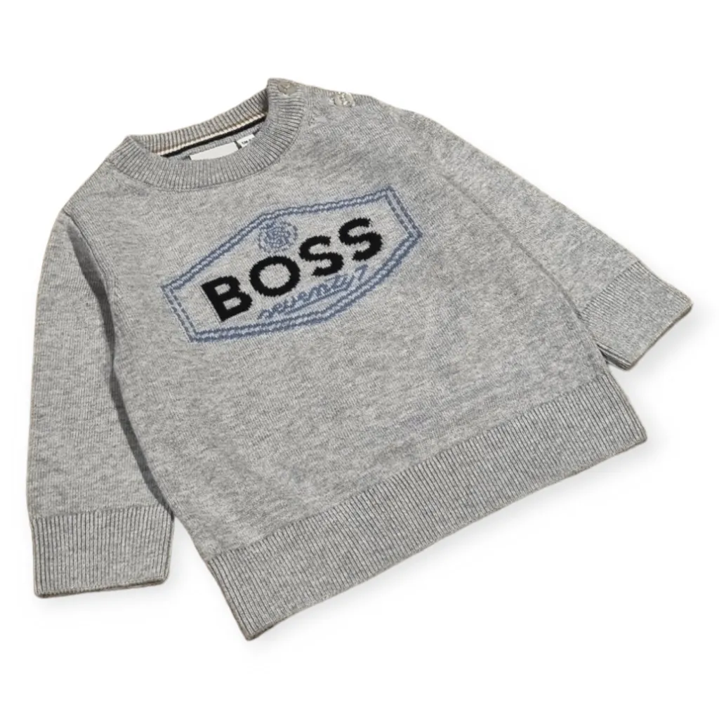 Hugo Boss Kids Logo Printed Crewneck Sweatshirt
