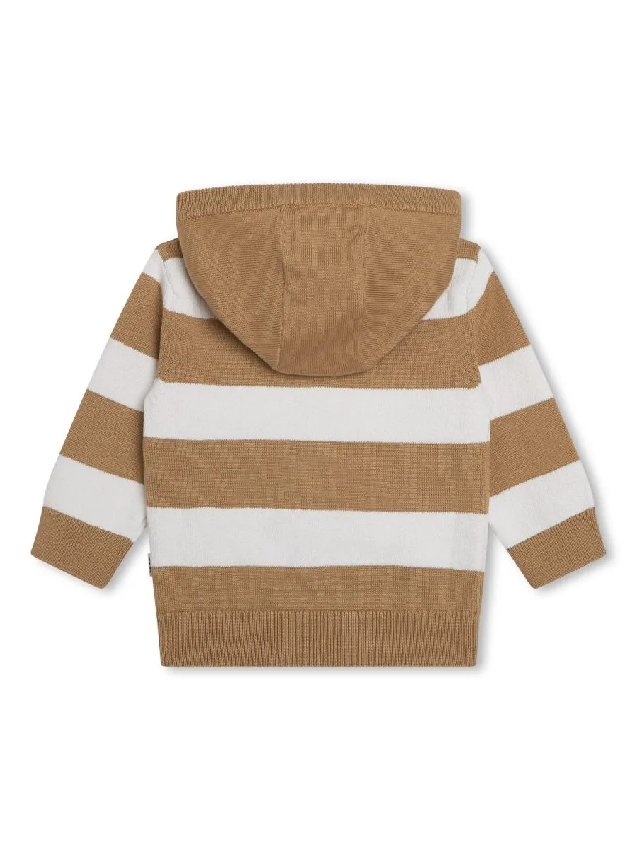 Hugo Boss Kids Striped Tricot Hoodie