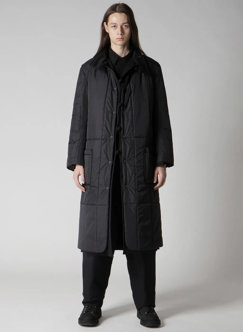 Wool Gabardine Stand Collar Jacket With Liner