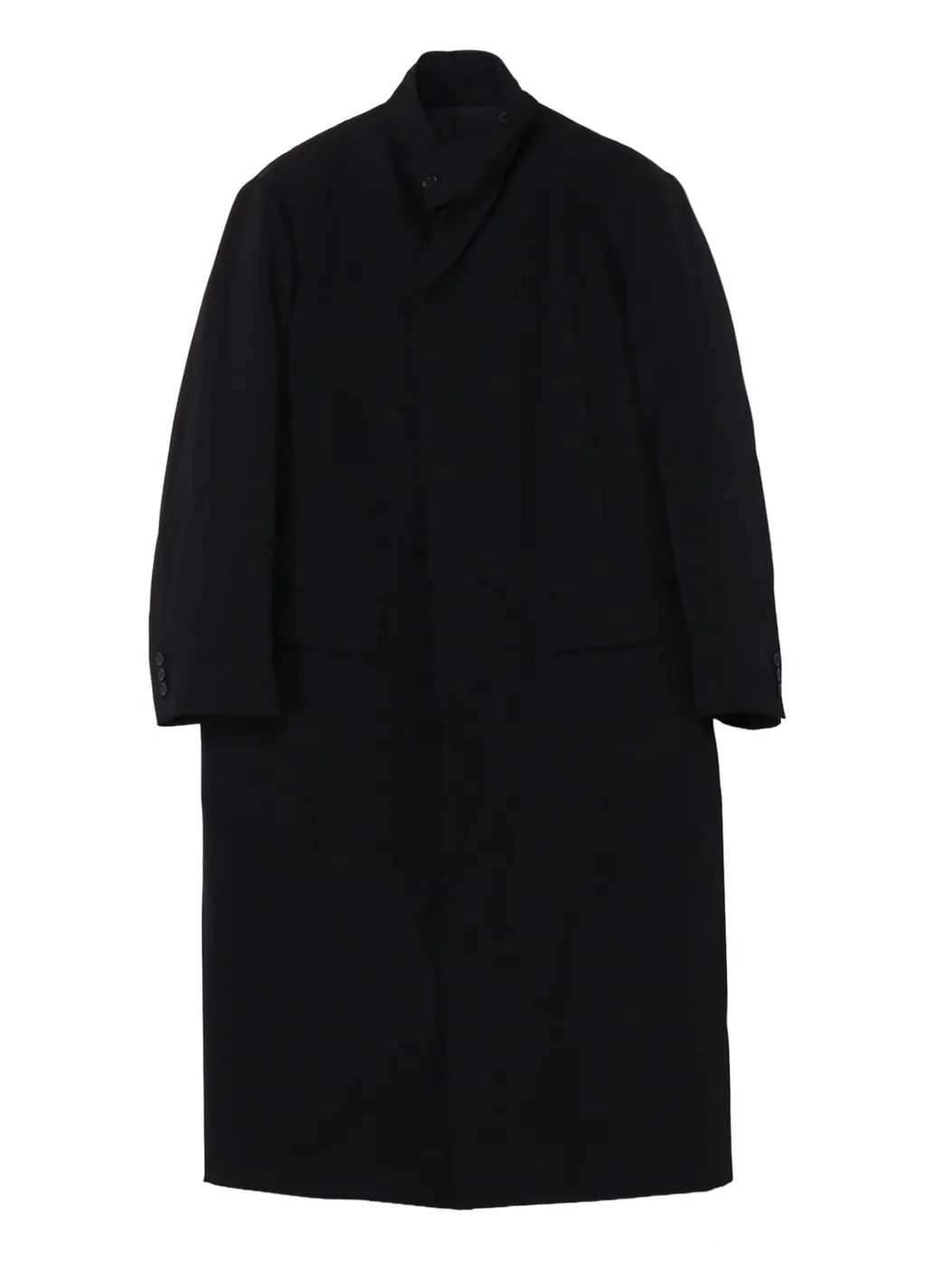 Wool Gabardine Stand Collar Jacket With Liner