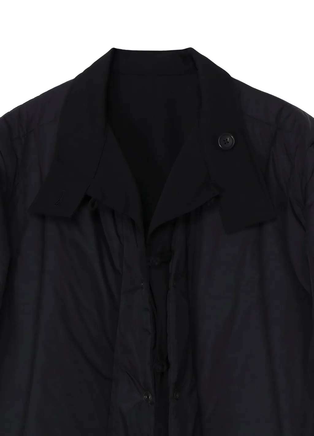 Wool Gabardine Stand Collar Jacket With Liner