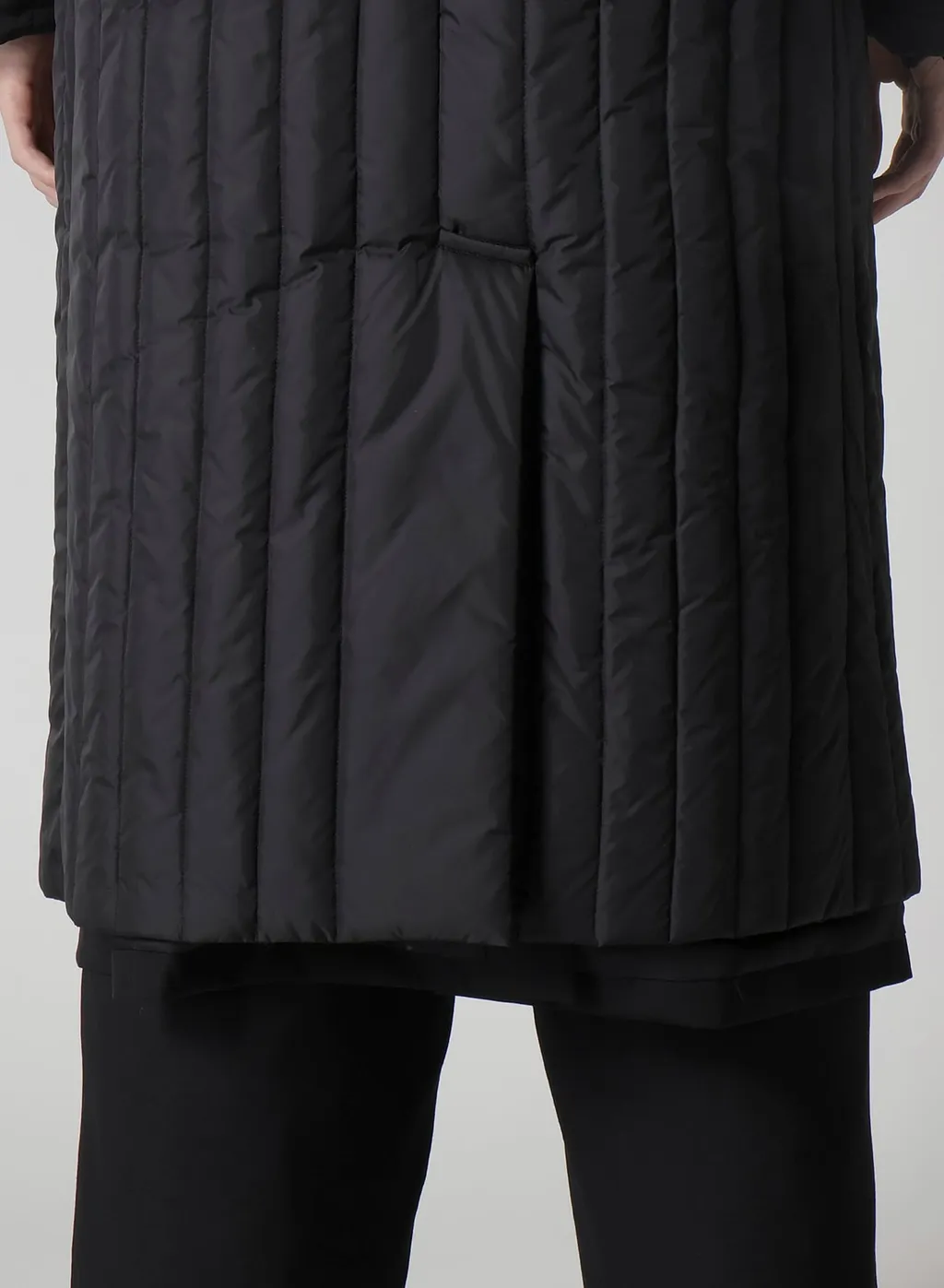 Wool Gabardine 4 Buttons Long Jacket With Liner