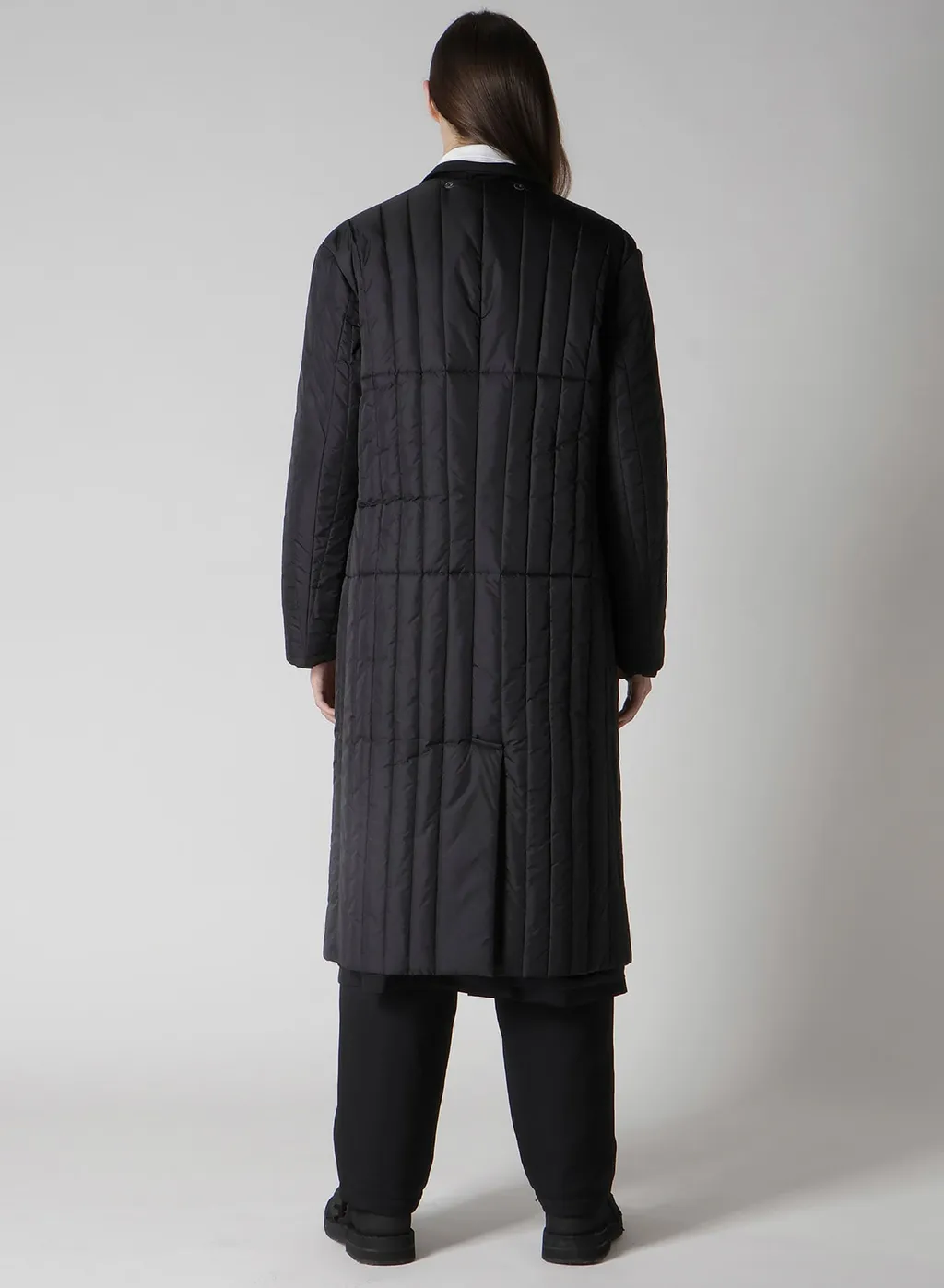 Wool Gabardine 4 Buttons Long Jacket With Liner