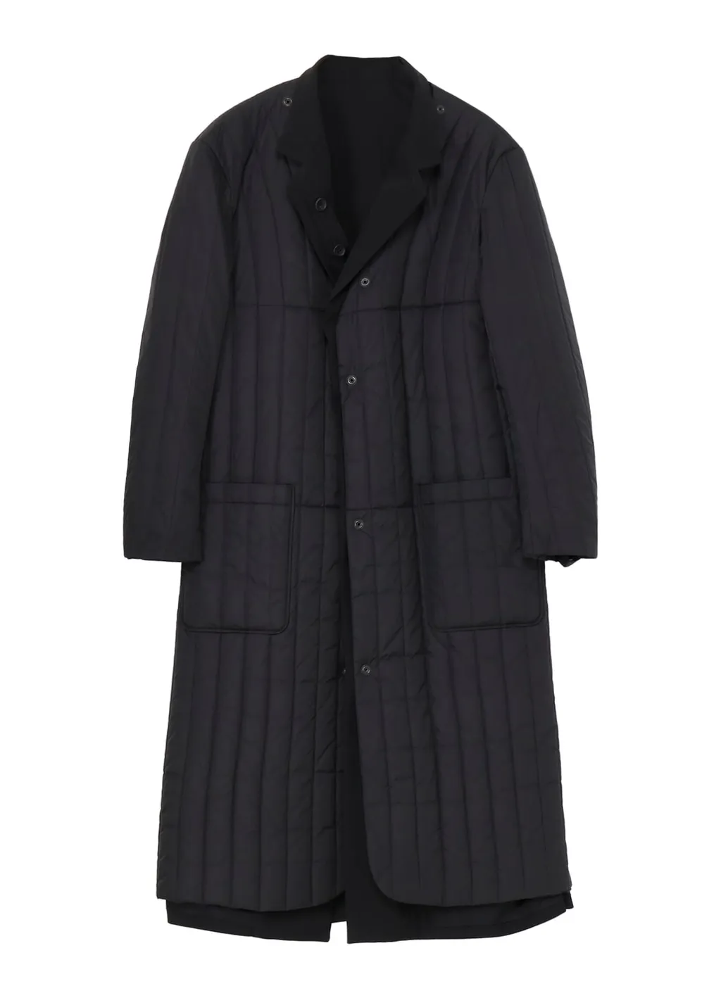 Wool Gabardine 4 Buttons Long Jacket With Liner