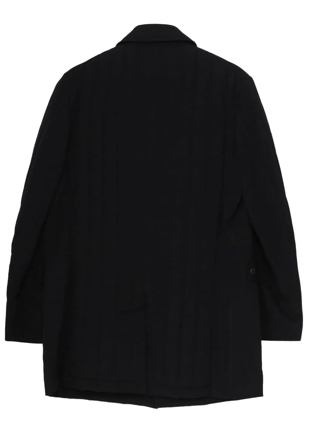 Wool Gabardine Tab Detail Paded Jacket