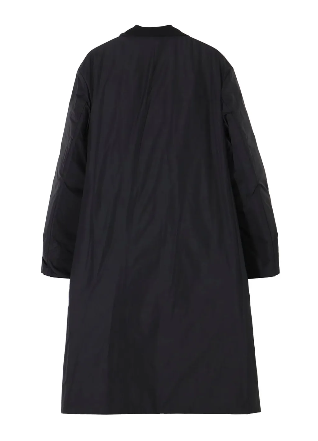 Wool Gabardine 3Buttons Diagonal Padded Long Jacket