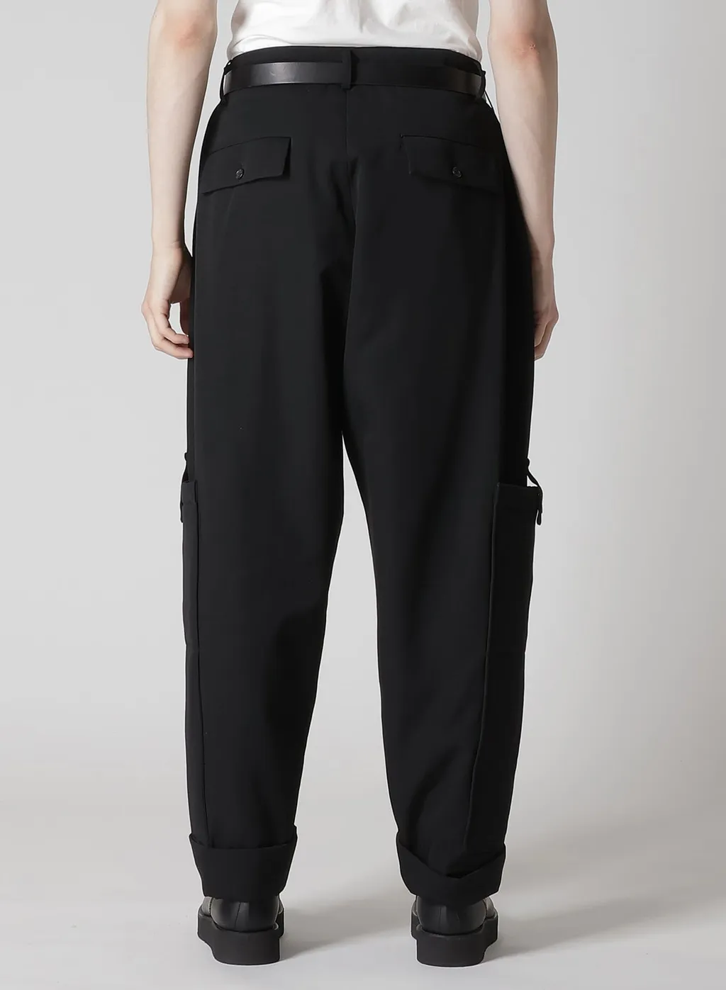 Wool Gabardine Outer Pocket Pants