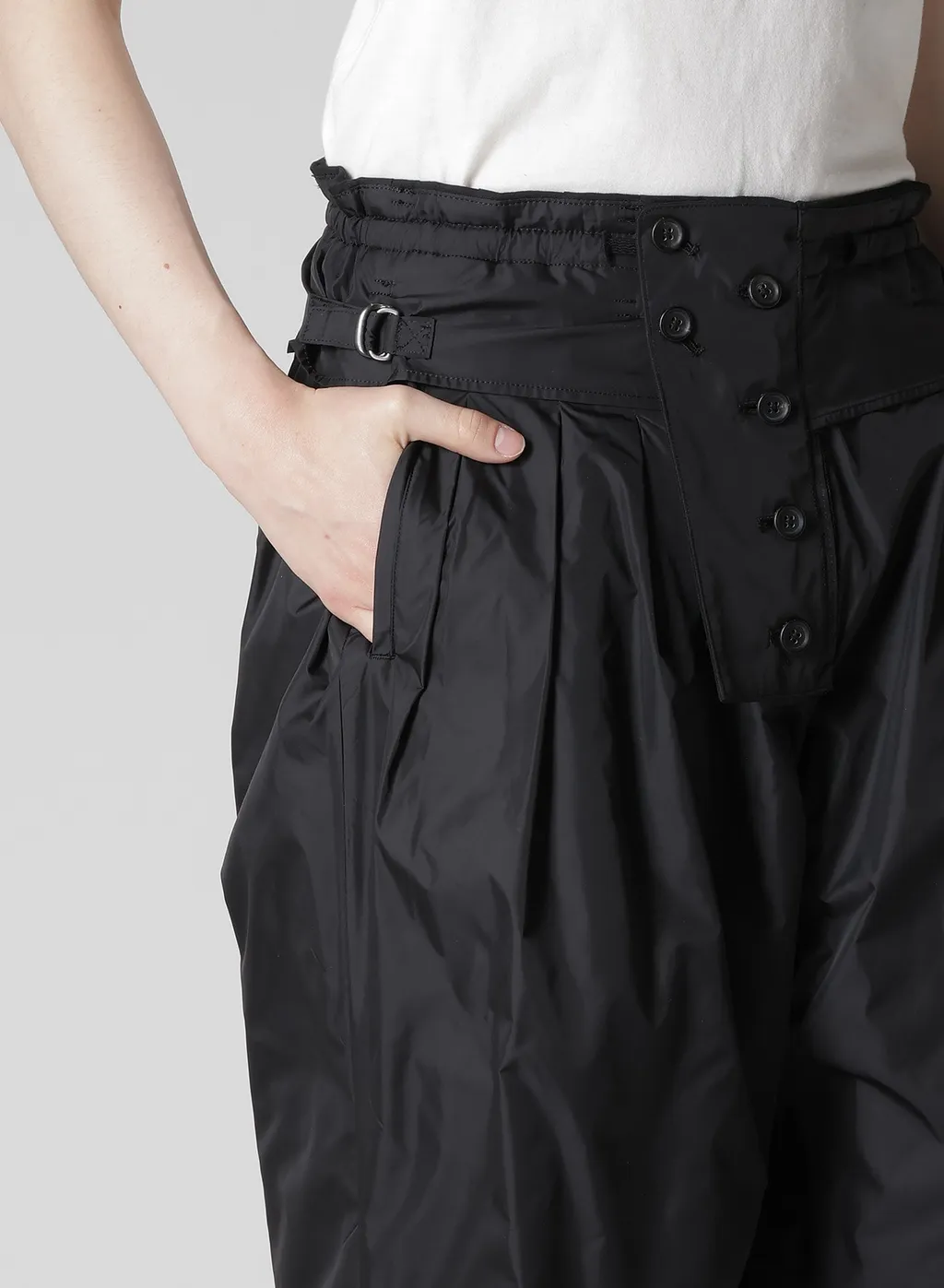 Wool Gabardine Outer Pocket Pants