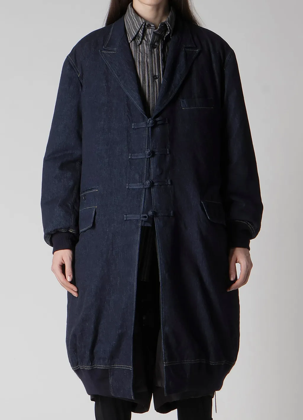 6Oz Denim Magic Wash Rib Combination Peaked Jacket
