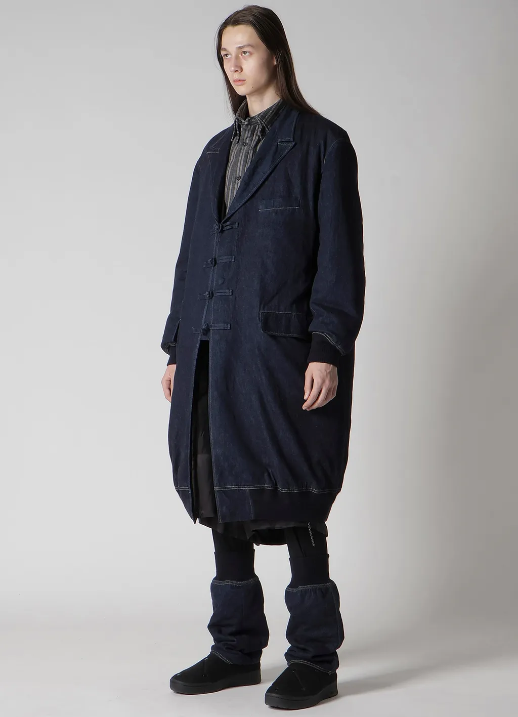 6Oz Denim Magic Wash Rib Combination Peaked Jacket