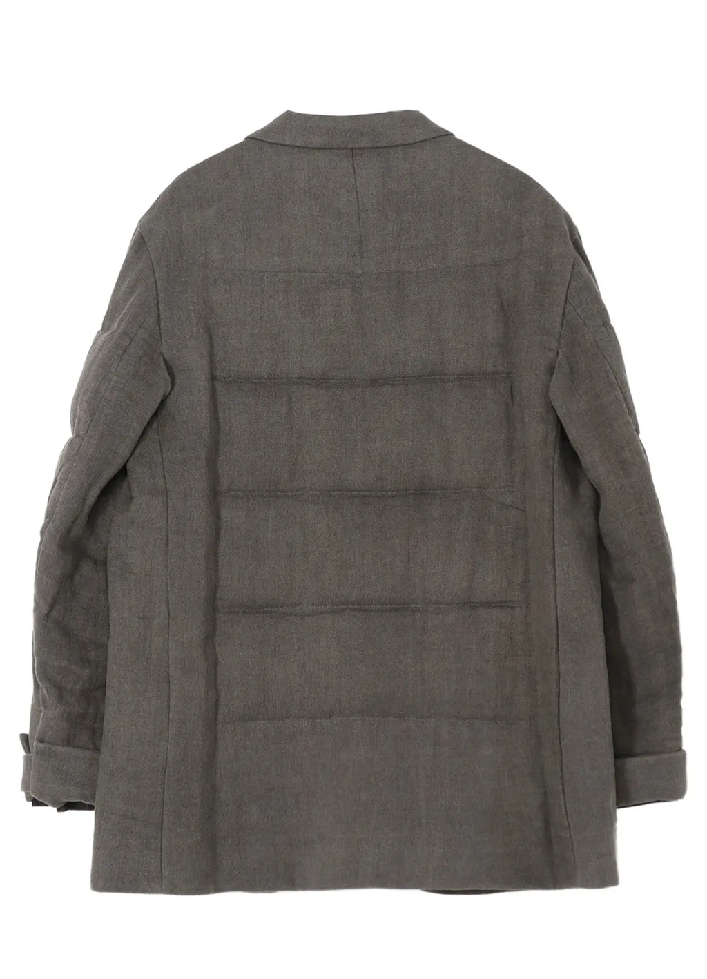 Silk Linen Inked 3 Buttons Horizontal Padded Jacket
