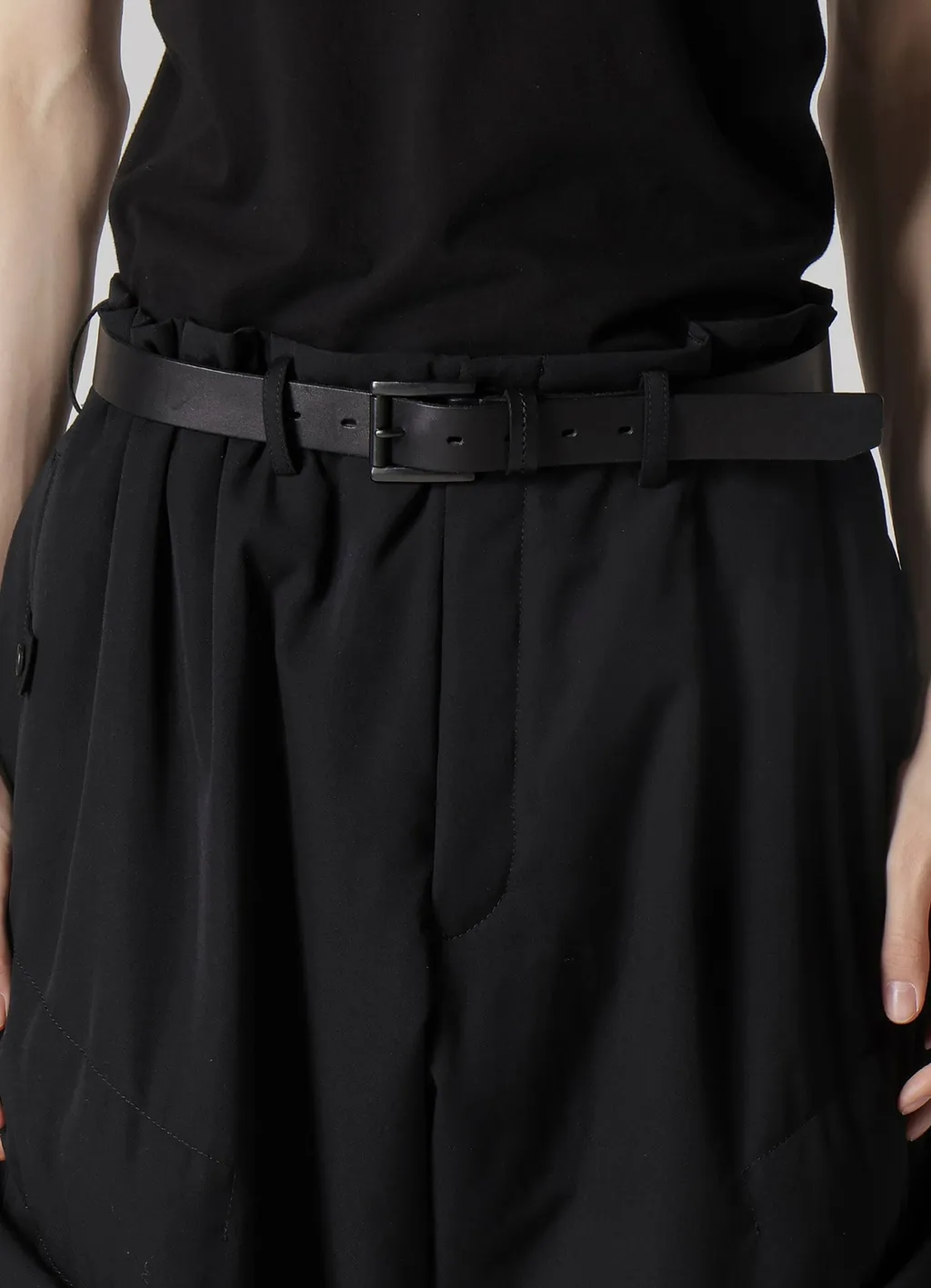 Wool Gabardine Pocket Detail Padded Pants