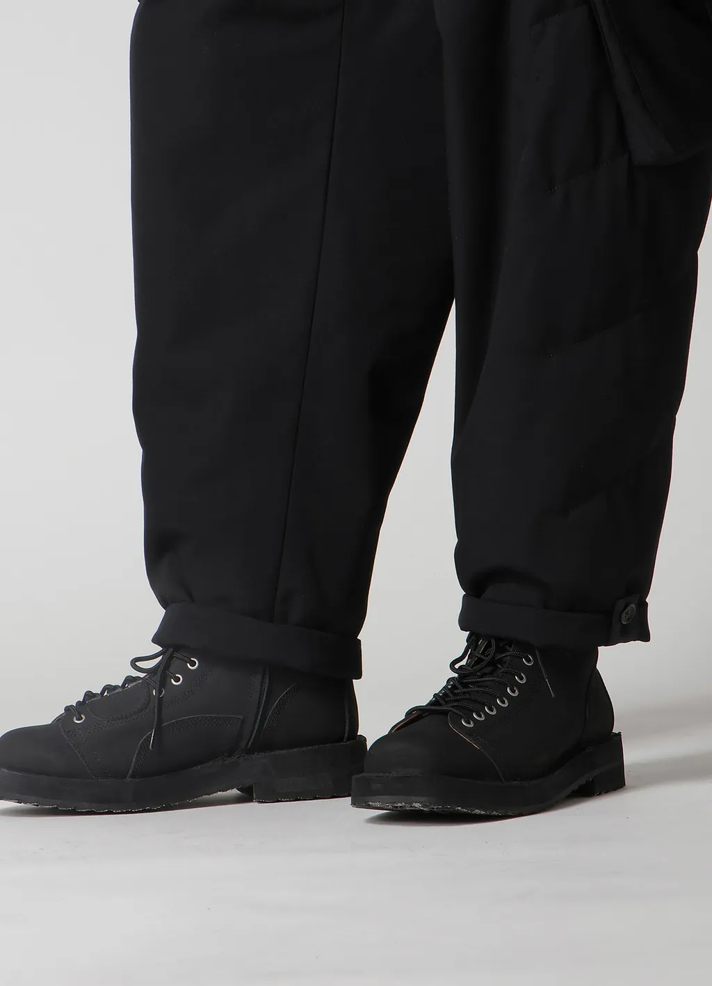 Wool Gabardine Pocket Detail Padded Pants