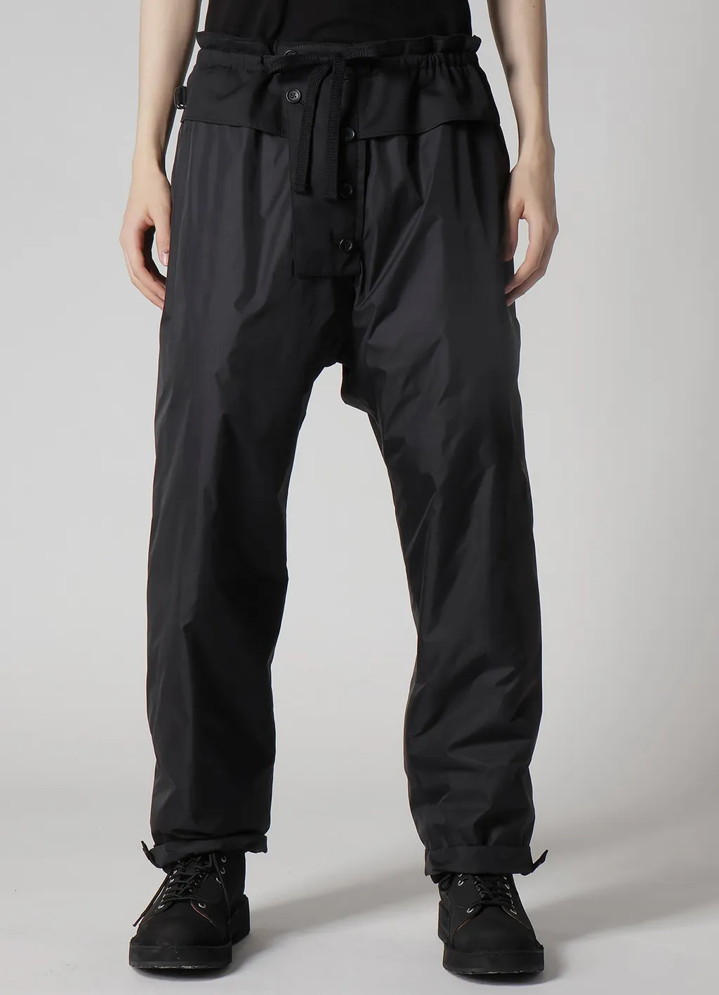 Wool Gabardine Pocket Detail Padded Pants